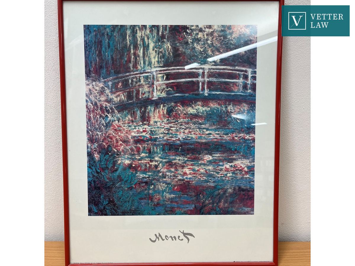 Gerahmtes Poster Der Seerosenteich von Monet – Bild 1